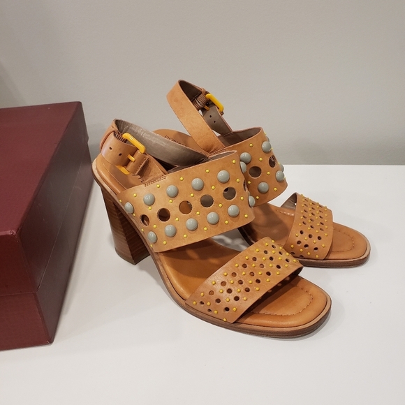 Donald J. Pliner "Estee" Leather Ankle Strap Heel - Sz 9M US - Picture 2 of 10